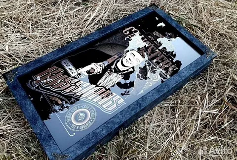 Нарды под стеклом «Брат»