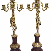 Подсвечники «Адам и Ева» из бронзы и креноида — фотография 2