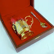 Подарочный подстаканник «Пантера» из Златоуста — фотография 2