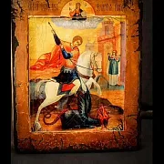 Икона "Георгий Победоносец поражает змия" — фотография 1