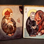 Две дорожных иконки. Серафим и Спиридон — фотография 1