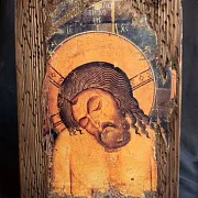 Икона деревянная «Христос во гробе» — фотография 2