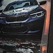 Нарды под стеклом «BMW M5 Ангельские глазки» — фотография 1