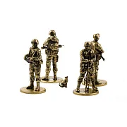 Бронзовый набор солдатиков «Вежливая армия», 4 шт., 1:35 — фотография 3