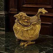Бронзовая шкатулка «Курица» — необычный подарок — фотография 1