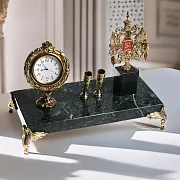 Часы «Элина» с гербом ФНС и подставками — фотография 1