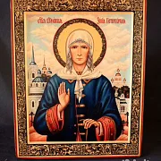 Икона с ковчегом "Святая Ксения Петербургская" — фотография 1