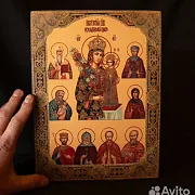 Икона Богоматери "Неувядаемый цвет со святыми" — фотография 1
