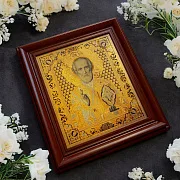 Икона Николай Чудотворец. Златоуст — фотография 1