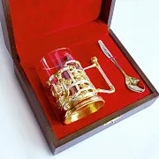 Латунный подстаканник «Ретро» — фотография 3