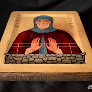 Икона деревянная "Святой Симеон Столпник" — фотография 5