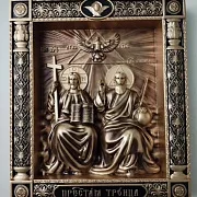 Резная икона Пресвятая Троица (Новозаветная) — фотография 4
