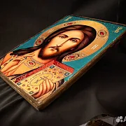 Икона деревянная "Христос Вседержитель" — фотография 5